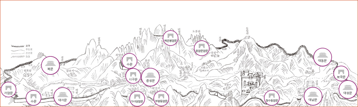 북한산 16개문