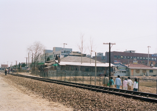 Baengma District and railroad (1980s)