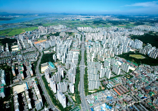 Aerial photograph of Haengsin-dong