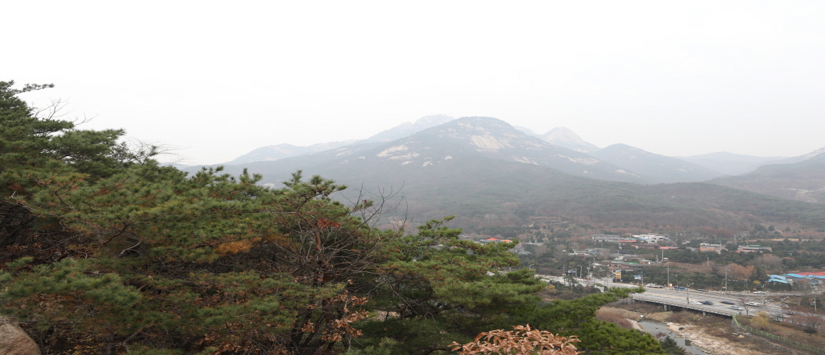 Entrance of Bukhansanseong Fortress Seen from Maemigol Observatory