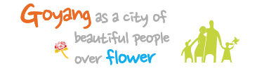 Goyang city of beautiful people over flower