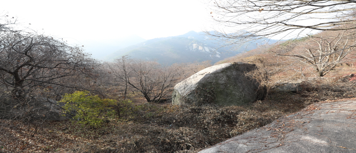 Bukhansan Mountain Ridge Seen from Military Camp Site