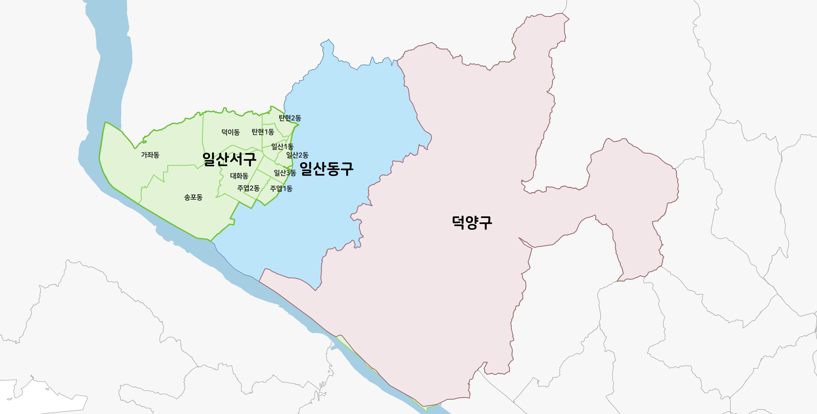 일산서구 관내도