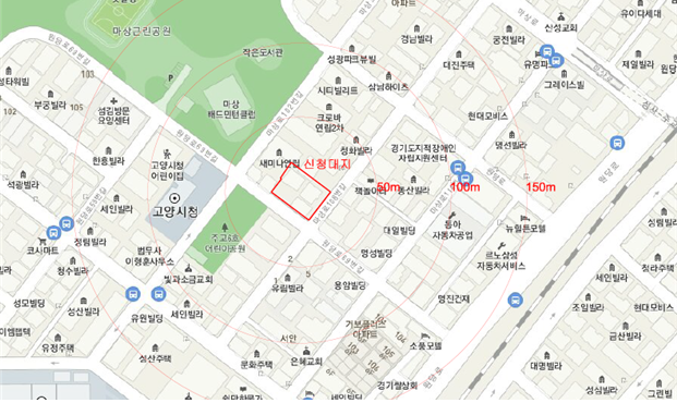 원당 도시재생 배다리 LH참여형 자율주택정비사업 위치도