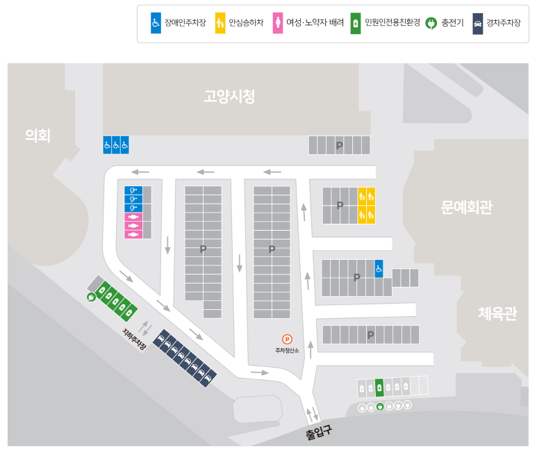 본관 지상주차장 배치도