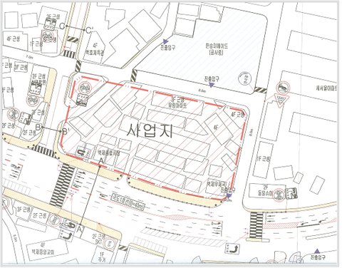 관산1차구역 구역도