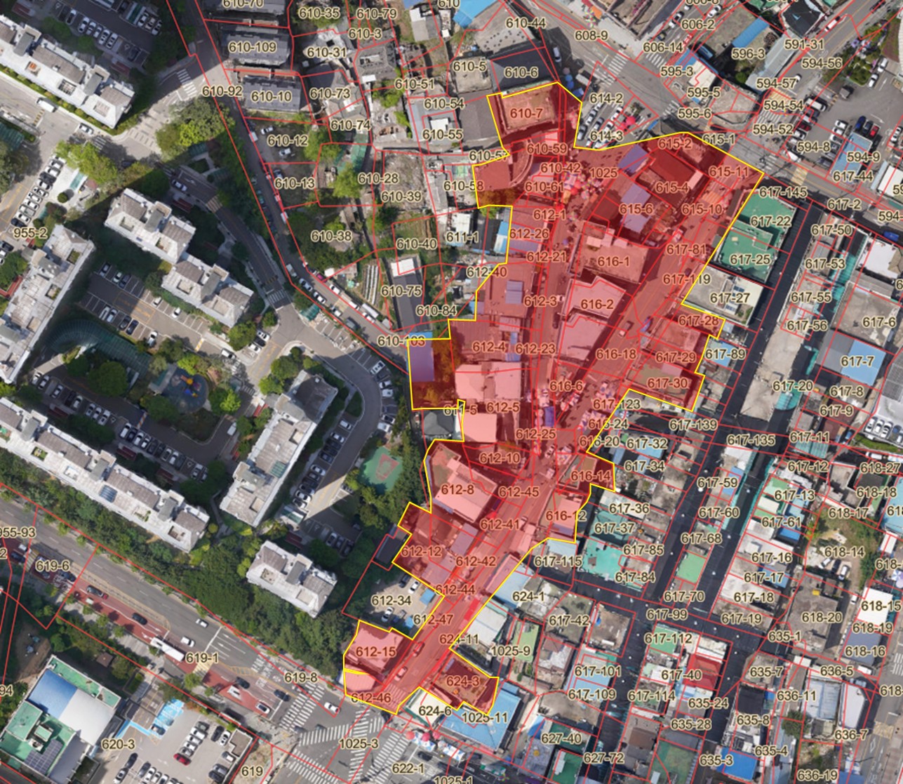 일산중앙상점가 골목형상점가 구역도