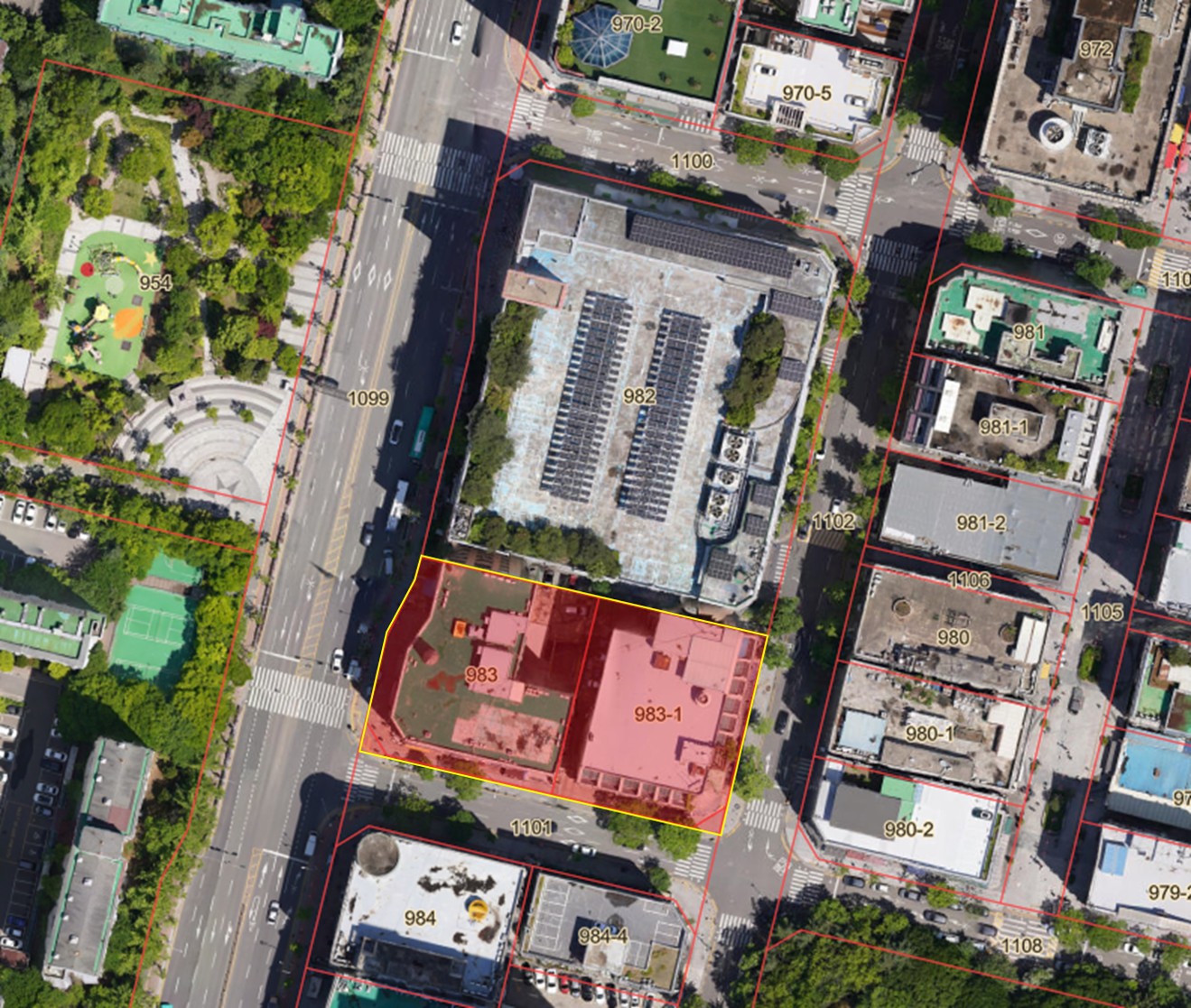 화정현대 골목형상점가 구역도