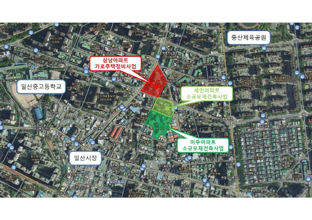 미주아파트 소규모재건축사업 위치도