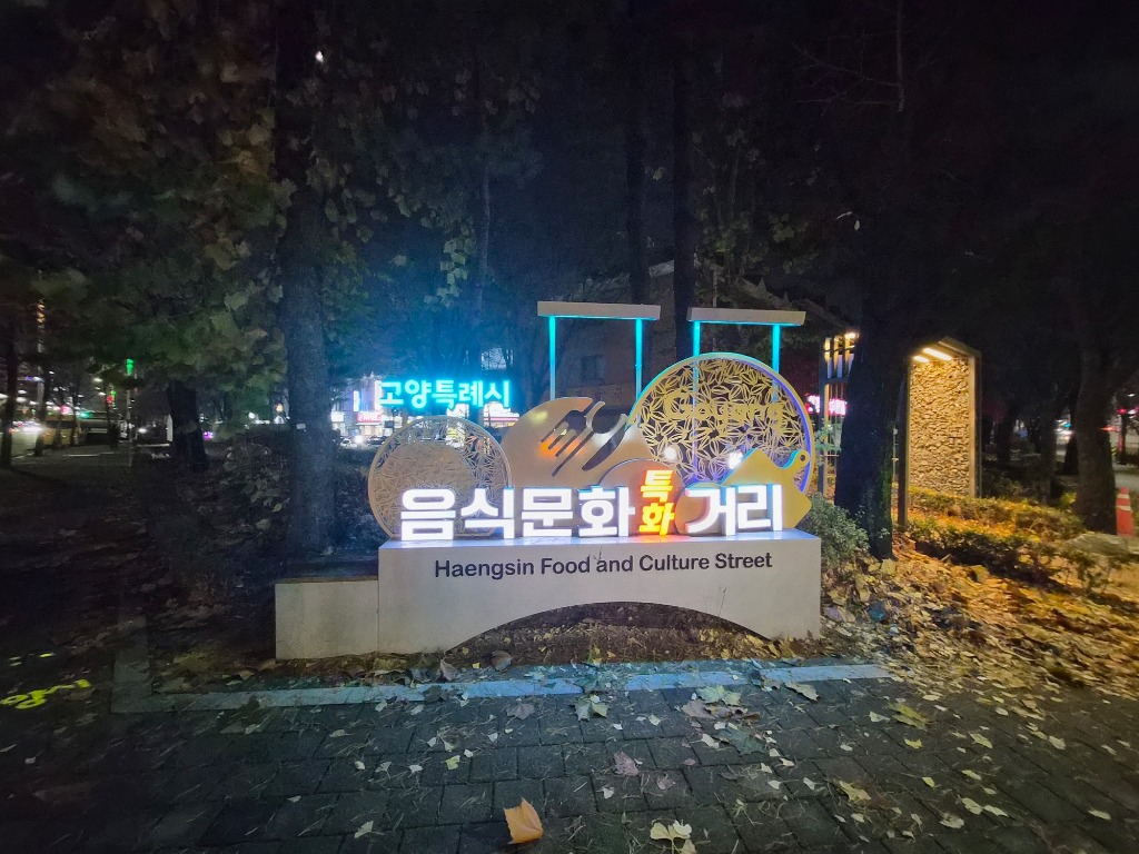 행신아트거리 야간 조명 조형물 (Haengsin Food and Culture Street)