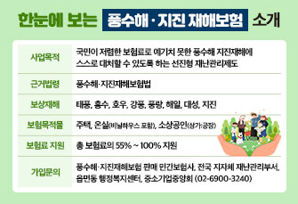 자연재해 관련 정책보험 홍보