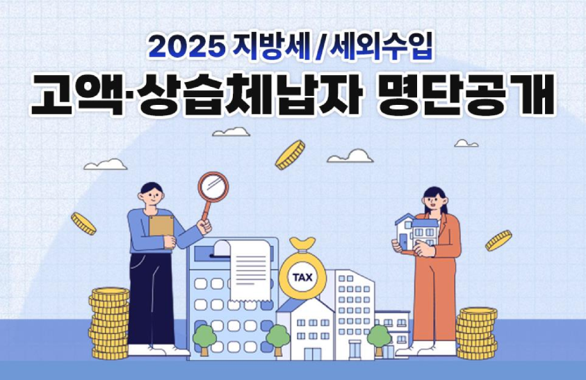 2025년 고액·상습체납자 명단공개
