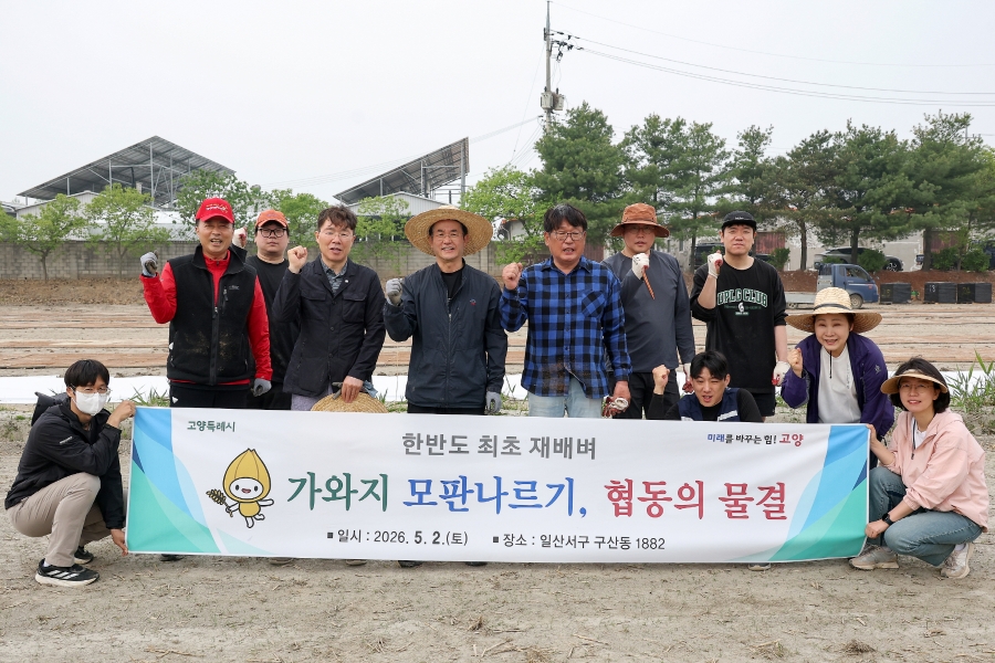 한반도 최초 재배벼 가와지 모판나르기